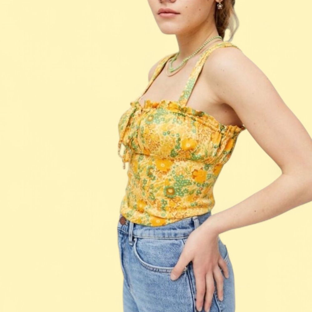 UO • Sunny Bustier Floral Tank Top